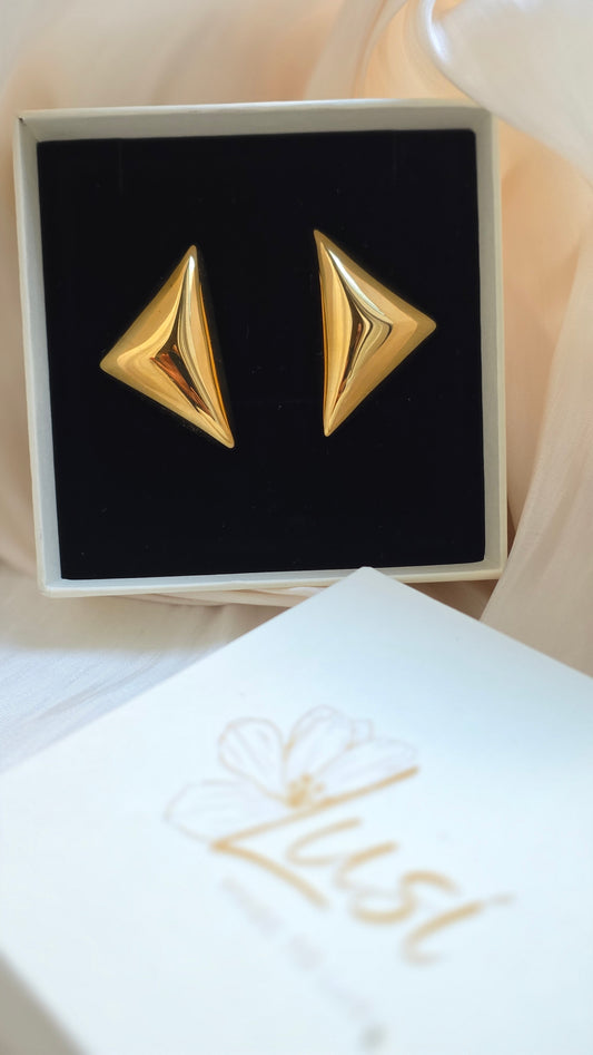 Gold Spike Earrings – Modern Geometric Statement Studs | Lusí
