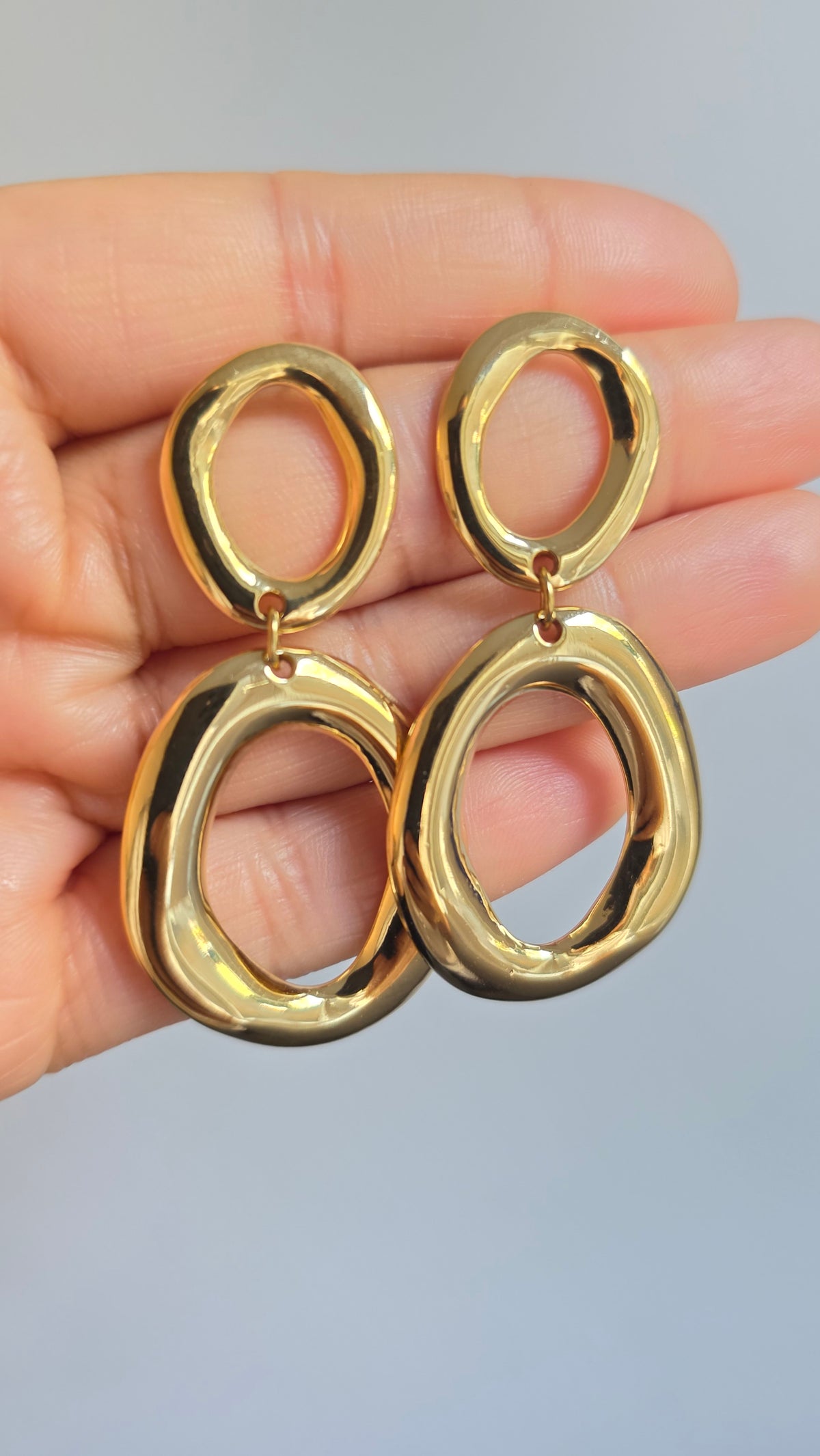 Organic ring Statement earrings
