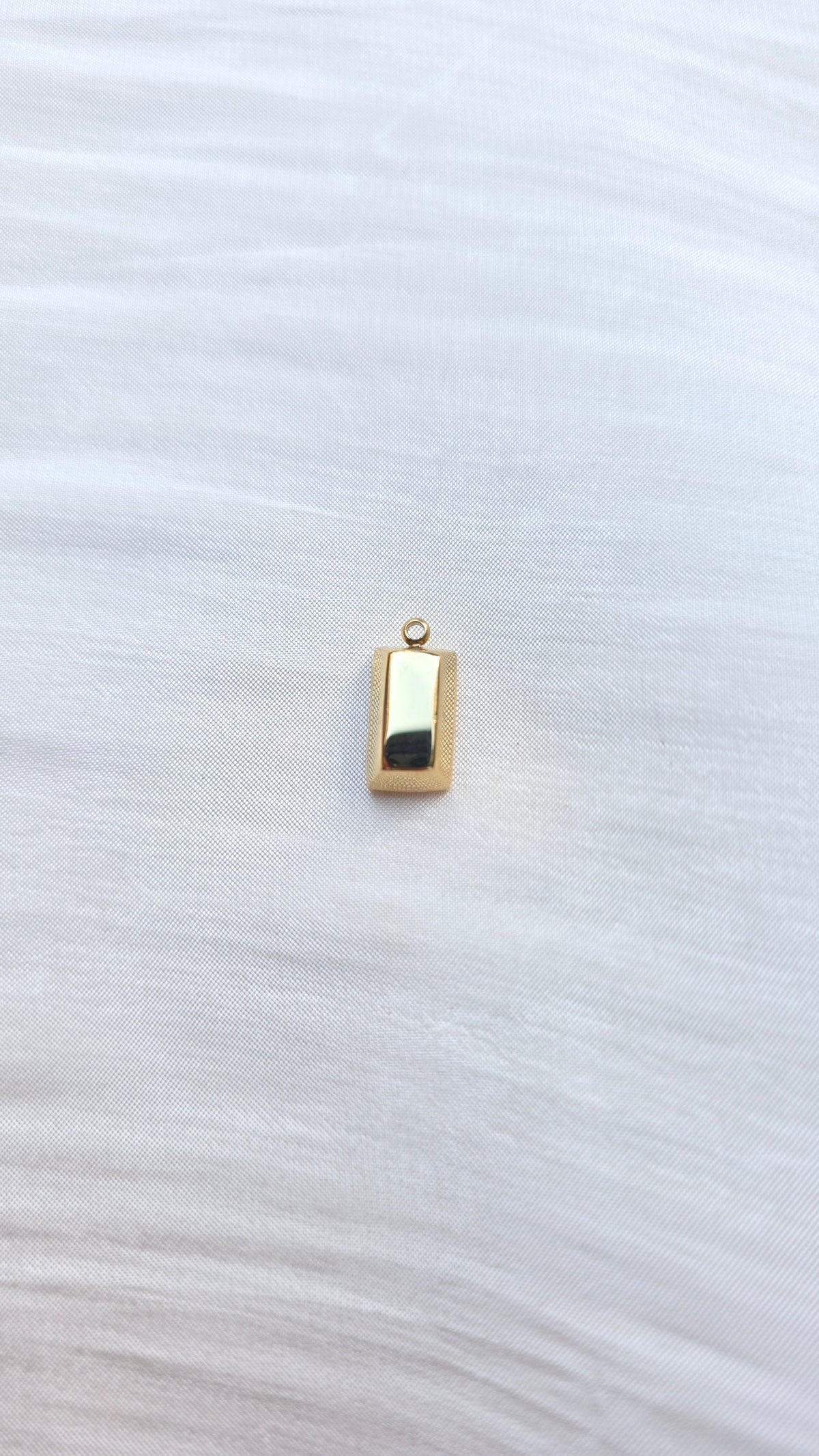 Gold Bar Charm – 15 mm Stainless Steel Pendant