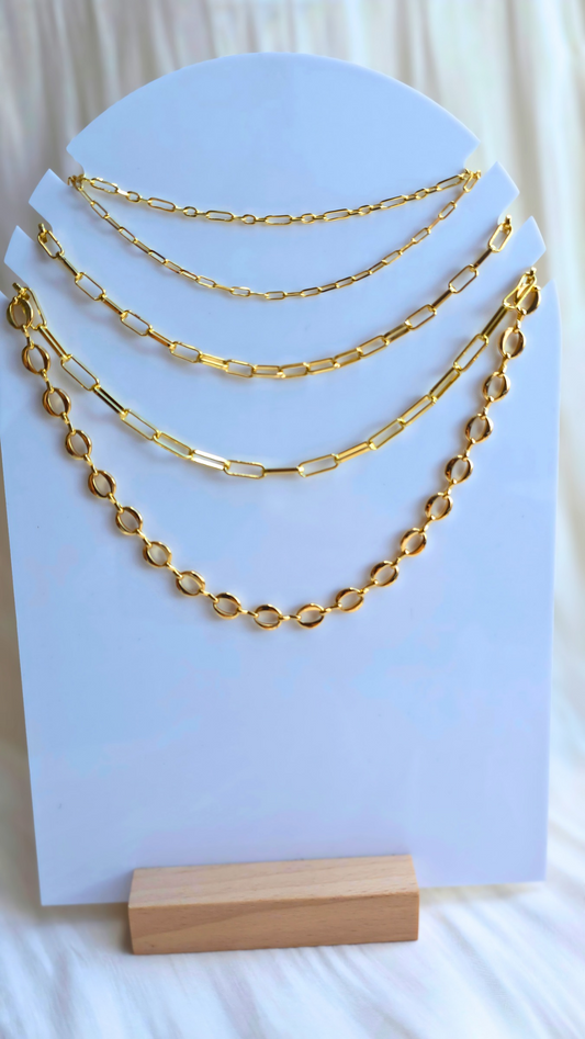 18K Gold‑Plated Chain Necklaces – Lusí Charm Bar Essentials (Hypoallergenic Options)