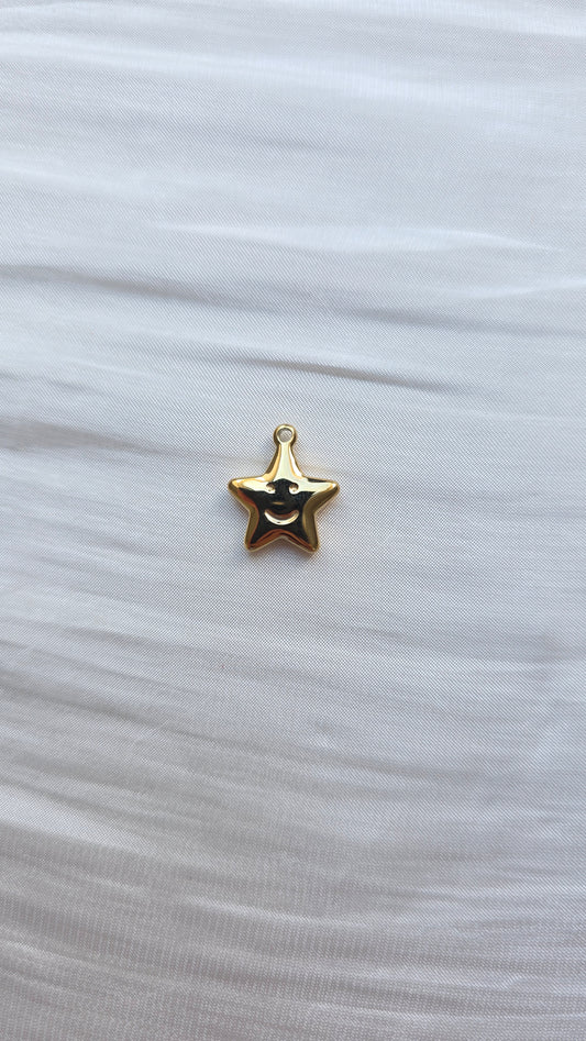 Star Charm – 17 mm Stainless Steel Pendant