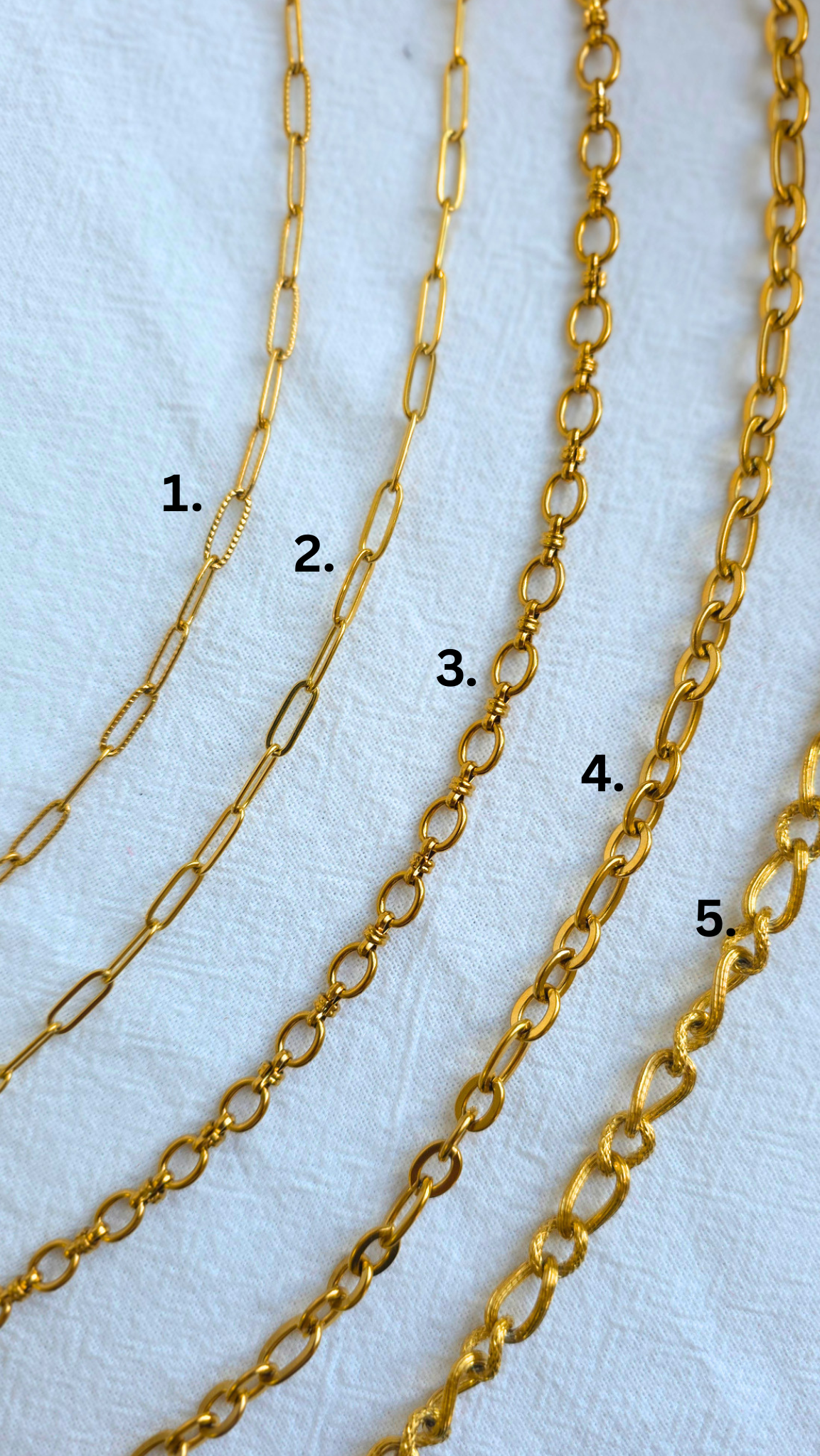 Water‑Resistant Stainless Steel Chain Necklaces – Lusí Charm Bar (5 Styles, 18K Gold‑Plated Finish)