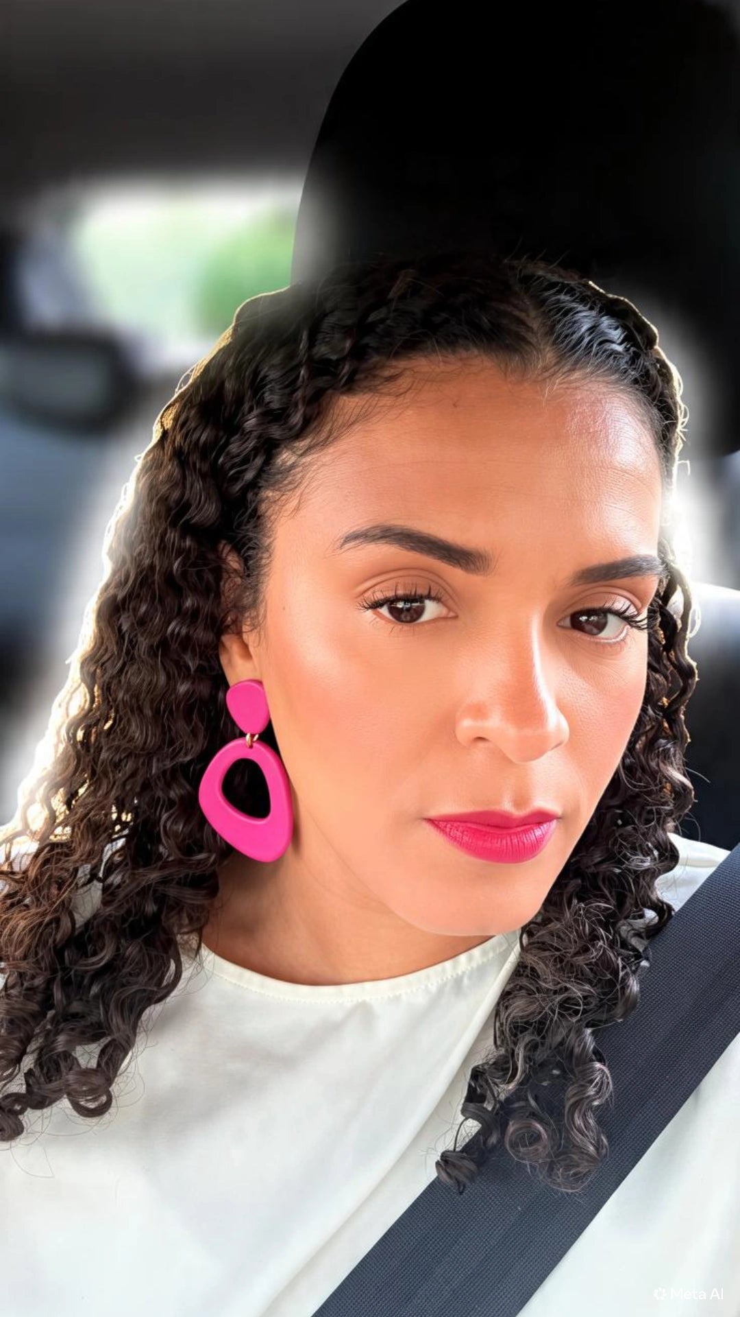 Virtous – 9 cm plum Geometric Earrings