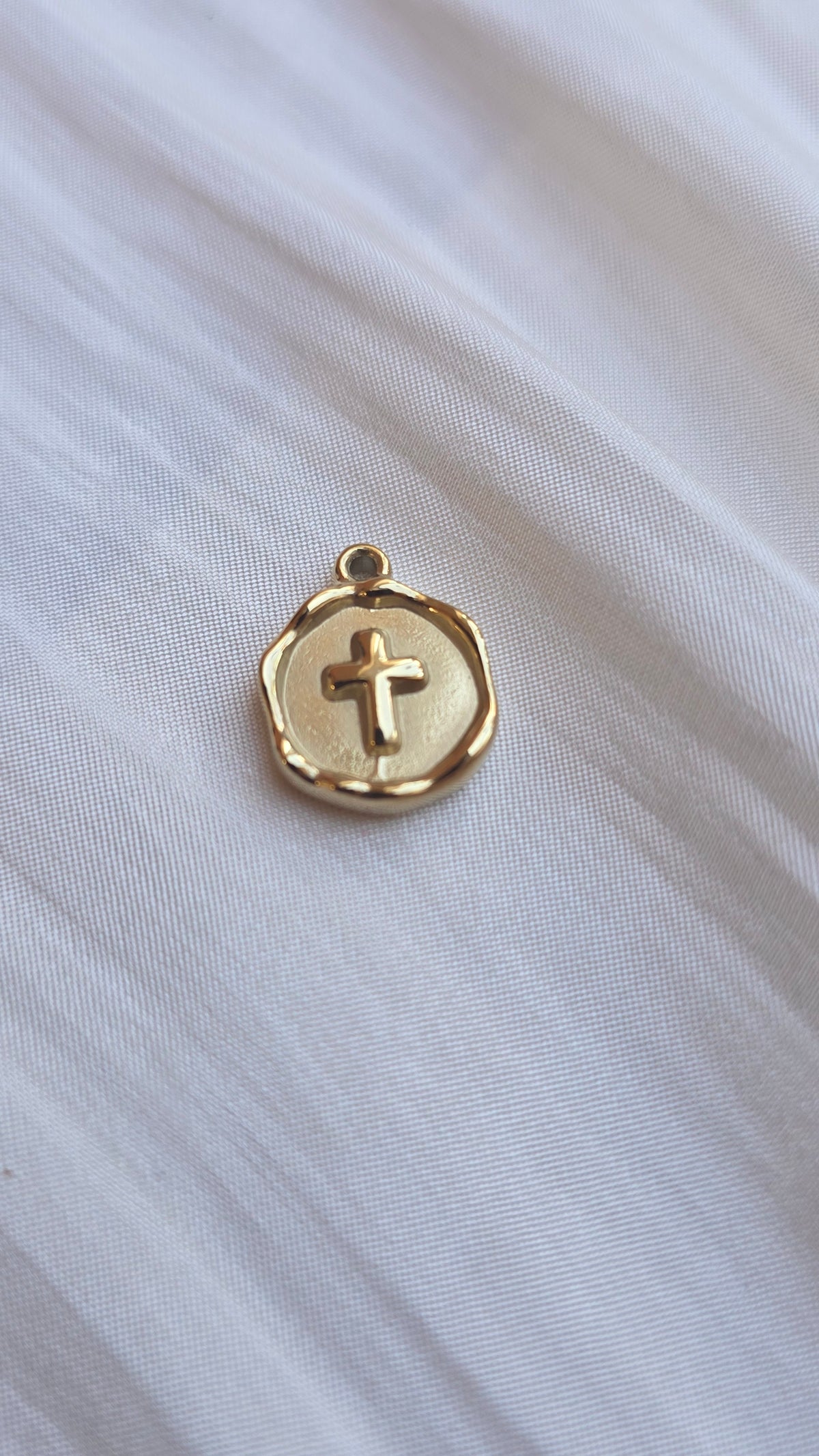 Cross Charm – 15 mm Stainless Steel Pendant